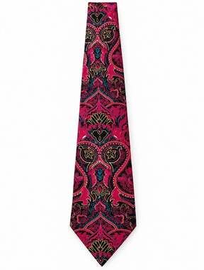 Mark Alexander Tie 100% Silk Made USA Burgundy Paisley Vintage Mens Necktie